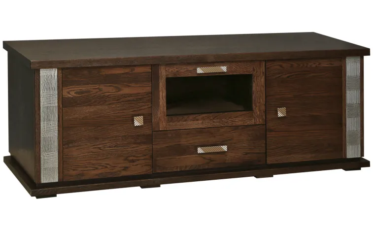 Тумба ТВ «Тунис» П6.343.0.14 (П343.14Ш) - венге+серебро