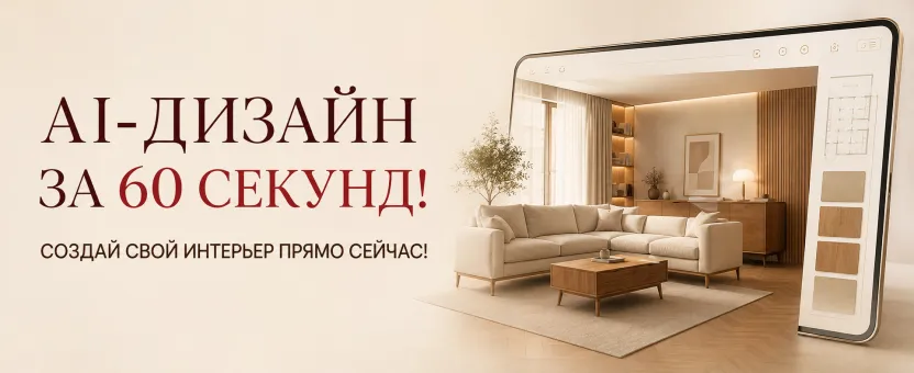 AI дизайн интерьера за 60 секунд