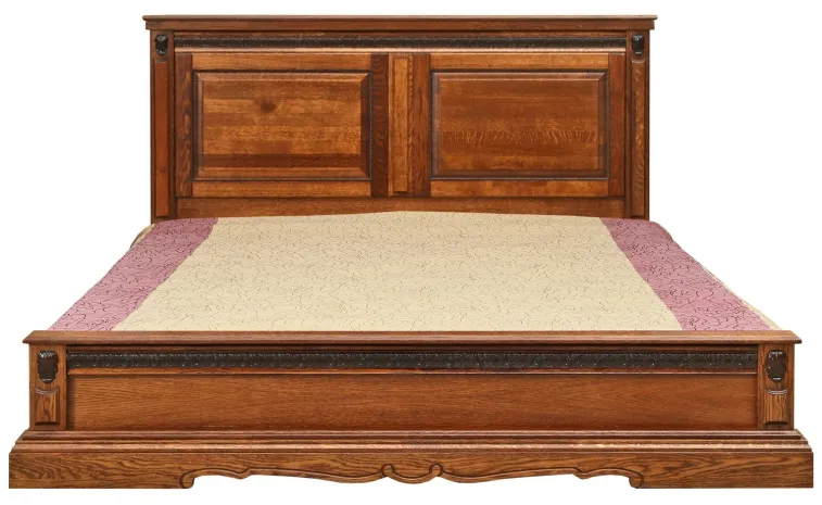 Кровать двойная «Милана» низкое изножье - черешня