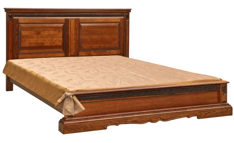 Кровать двойная «Милана» низкое изножье - черешня