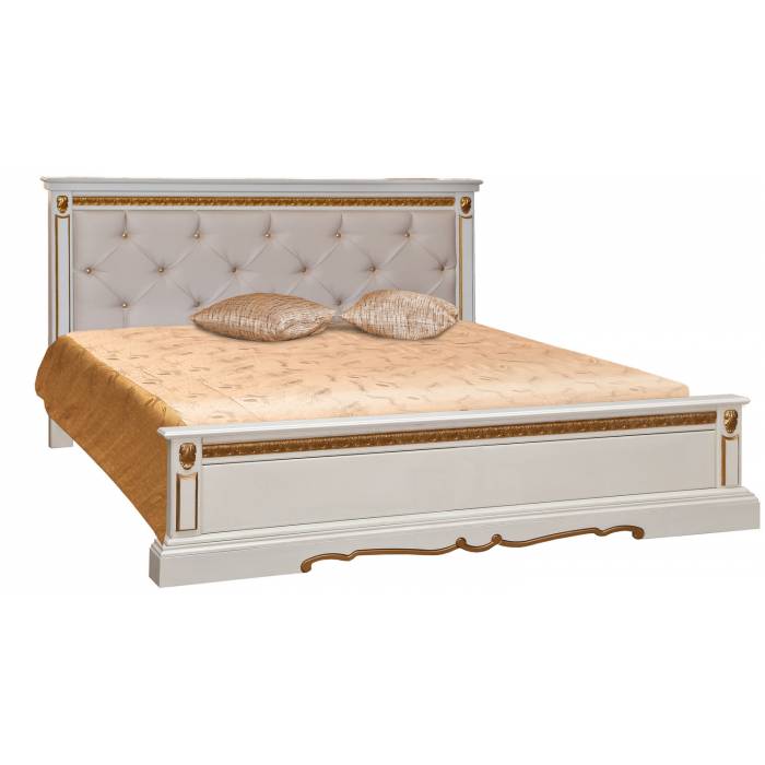 Кровать двойная «Милана» низкое изножье мягкая спинка