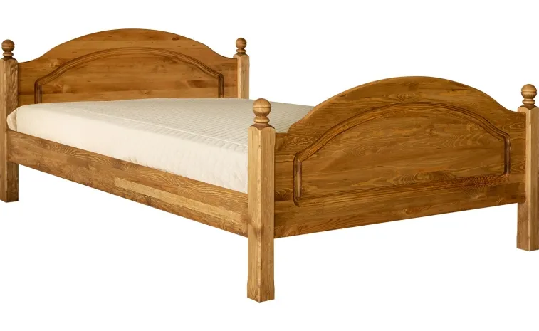 Кровать двойная «Лотос» БМ2.701.1.14/2.701.1.10 - искусственное старение