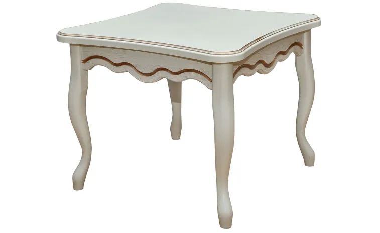 Стол журнальный «Алези» П1.350.0.42 (П354.05) - слоновая кость с золочением