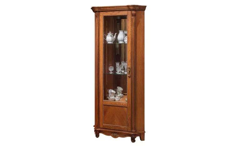 Шкаф с витриной «Алези» П1.350.0.13-01 (П350.13-01) - античная бронза