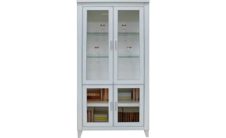 Шкаф «Амадей» П6.635.0.09 - слоновая кость с серебром