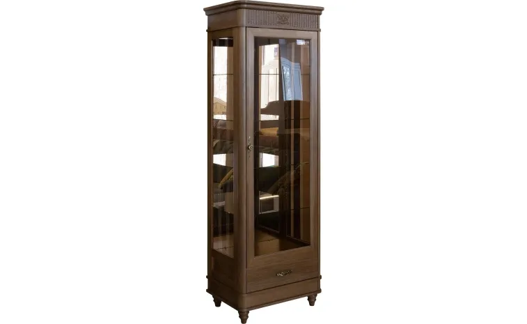 Шкаф-витрина «Юстина Люкс» БМ2.690.0.05(-01) - орех