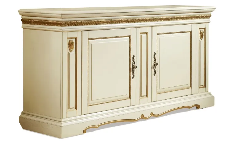 Тумба «Милана 2/1с» П4.265.0.21(265.21с) - слоновая кость с золочением