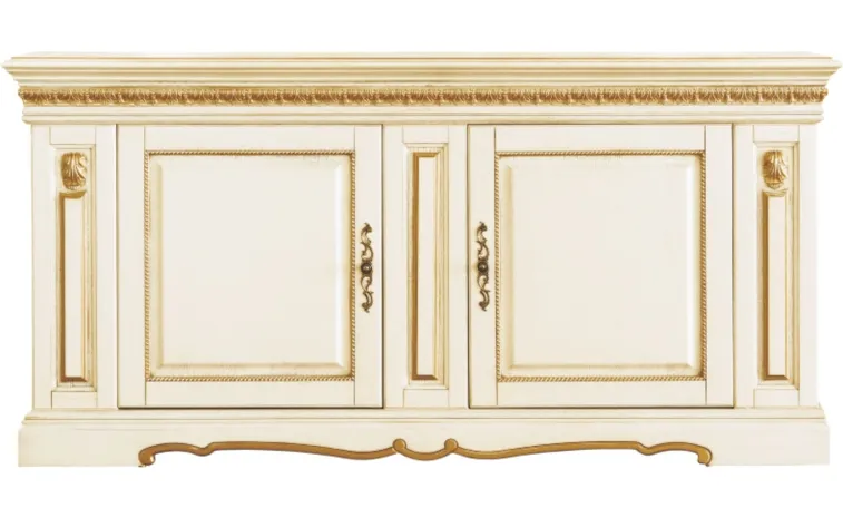 Тумба «Милана 2/1с» П4.265.0.21(265.21с) - слоновая кость с золочением