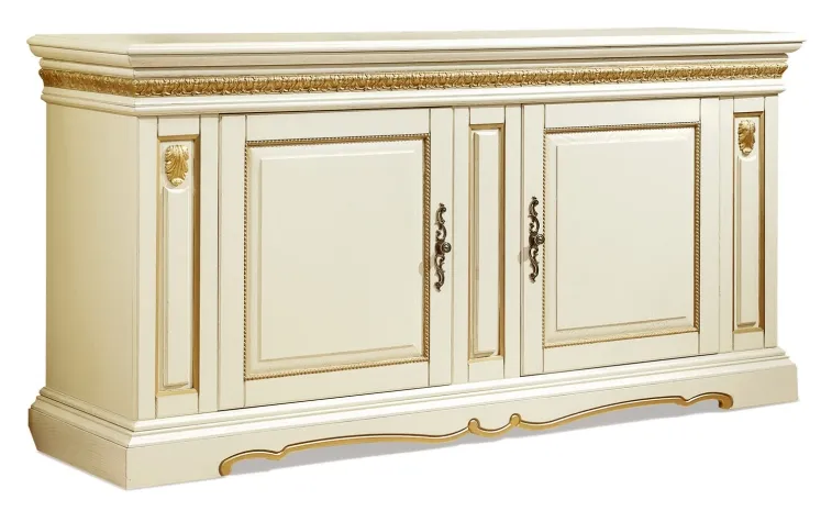 Тумба «Милана 2/1с» П4.265.0.21(265.21с) - слоновая кость с золочением