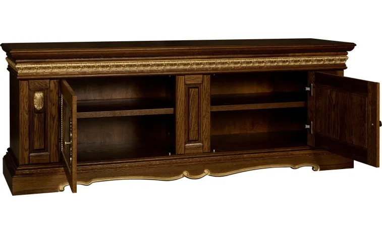 Тумба «Милана ТВ3с» П4.265.0.15(265.15с) - черешня с золочением