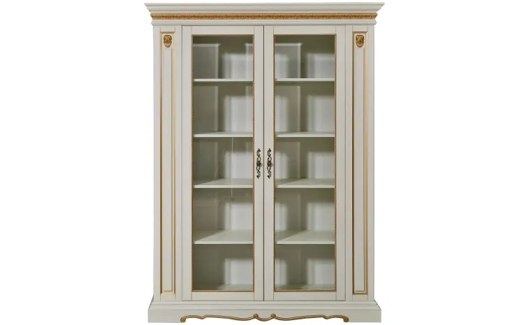 Шкаф «Милана 5/1» П4.265.2.04(396.04) - слоновая кость с золочением