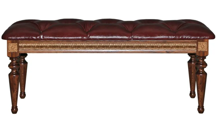 Банкетка «Милана 25» П4.265.1.25(294.25) - черешня с золочением