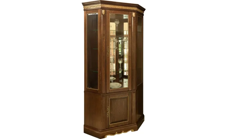 Шкаф комбинированный «Милана 1СУ» П4.265.2.24(396.24) - черешня с золочением