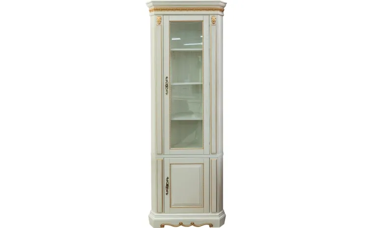 Шкаф комбинированный «Милана ДУ» П4.265.2.20/-01(П396.20/-01) - слоновая кость с золочением