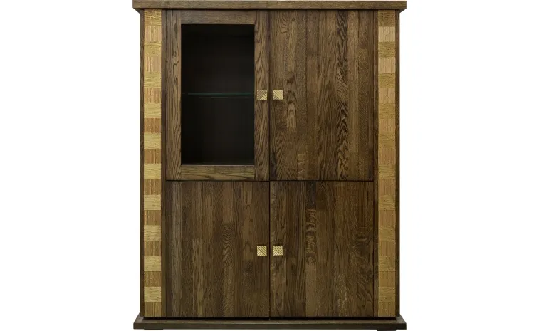 Тумба комбинированная «Тунис» П6.343.0.23 (П343.23/1Ш) - венге+золото