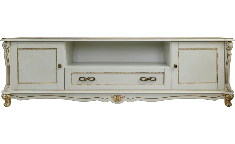 Тумба ТВ «Алези» П1.350.0.27 (П350.27) - слоновая кость с золочением