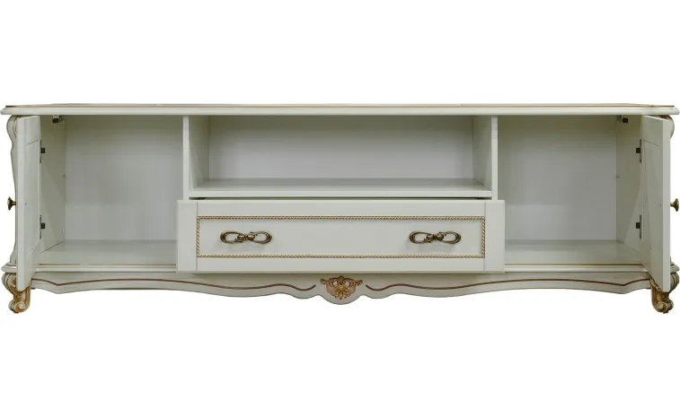 Тумба ТВ «Алези» П1.350.0.27 (П350.27) - слоновая кость с золочением