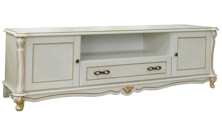 Тумба ТВ «Алези» П1.350.0.27 (П350.27) - слоновая кость с золочением