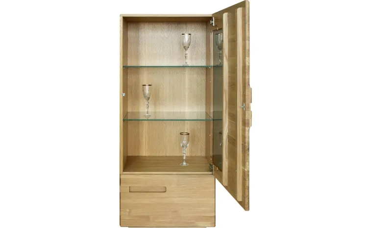 Шкаф с витриной «Хедмарк» БМ2.761.0.78 - дуб натуральный