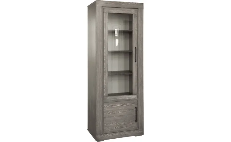 Шкаф с витриной «Байс» БМ2.791.0.05-01(2619-01Бр) - sale - сосна джексон