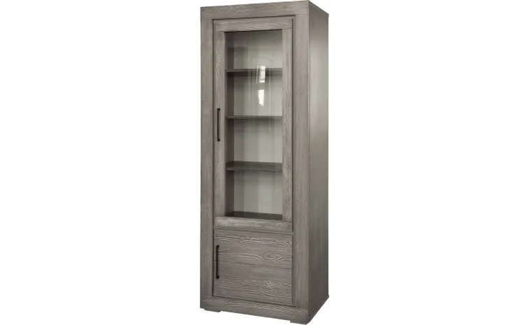 Шкаф с витриной «Байс» БМ2.791.0.05(2619Бр) - sale - сосна джексон