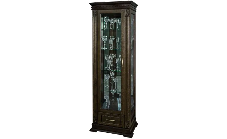 Шкаф-витрина «Верди» П1.487.0.11-01 (П487.11з-01) - венге