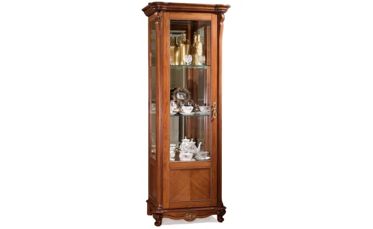 Шкаф-витрина «Алези» П1.350.0.08-01 (П350.08-01) - античная бронза