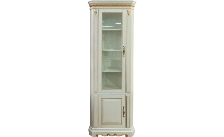 Шкаф комбинированный «Милана ДУ» П4.265.2.20/-01(П396.20/-01) - слоновая кость с золочением