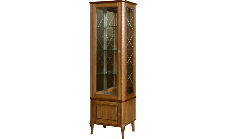 Шкаф с витриной «Нокс» П4.988.0.01-01 - дуб рустикаль