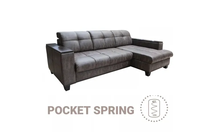 Угловой диван «Матео Люкс» (2ML/6MR) - ткань