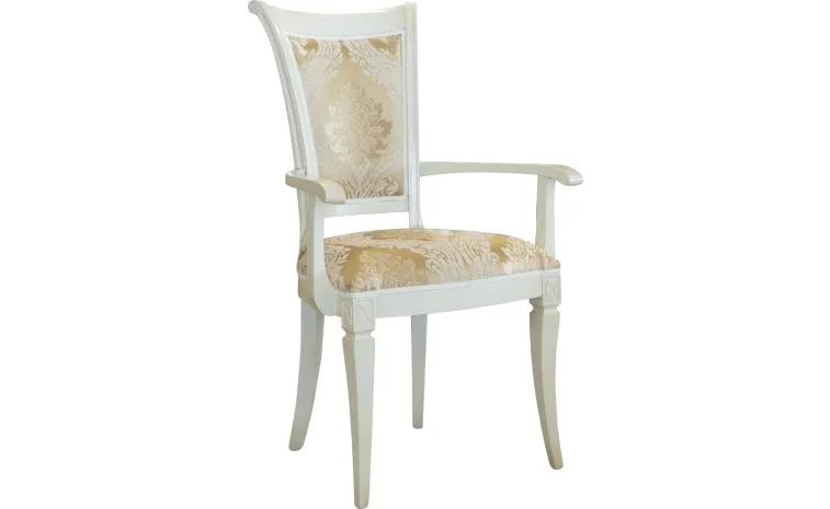 Стул «Верди Классик» П5.0487.5.02-1А - слоновая кость с серебром