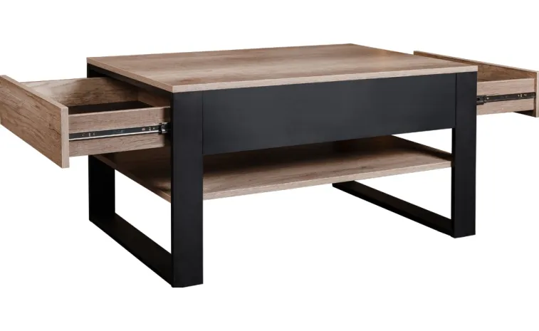 Стол журнальный «Каньон Лофт» П3.0561.0.06 - дуб каньон+чёрный