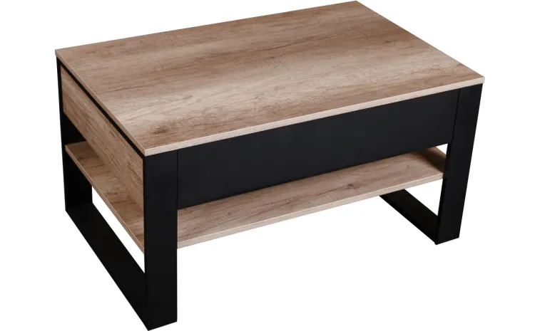 Стол журнальный «Каньон Лофт» П3.0561.0.06 - дуб каньон+чёрный