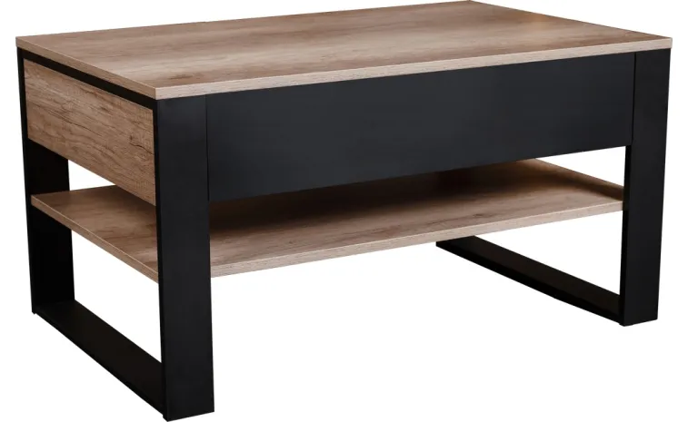 Стол журнальный «Каньон Лофт» П3.0561.0.06 - дуб каньон+чёрный