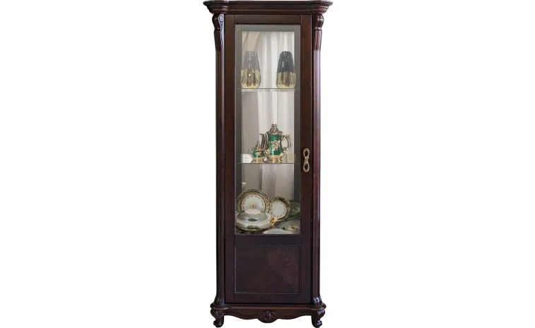 Шкаф-витрина «Алези» П1.350.0.08-01 (П350.08-01) - горячий шоколад