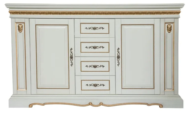 Тумба «Милана 14/1с» П4.265.0.13(265.14/1с) - слоновая кость с золочением