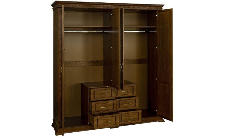 Шкаф для одежды 4д «Верди Классик» П3.0487.1.01 - черешня