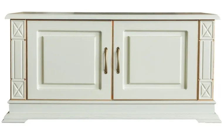 Тумба для обуви «Верди Классик» П3.0487.3.25 - слоновая кость с золочением