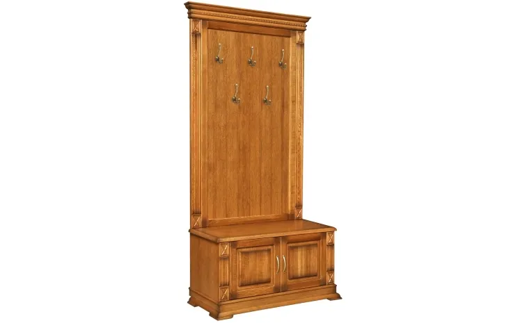 Тумба с вешалкой «Верди Классик» П3.0487.3.05 - дуб рустикаль с патинированием