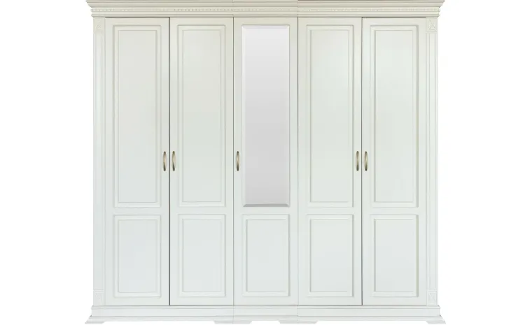 Шкаф для одежды 5д «Верди Классик» П3.0487.1.27 - слоновая кость