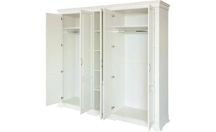 Шкаф для одежды 5д «Верди Классик» П3.0487.1.27 - слоновая кость