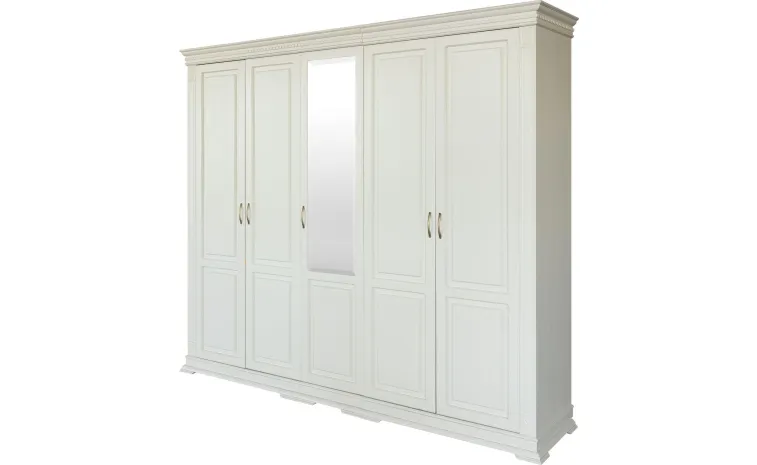 Шкаф для одежды 5д «Верди Классик» П3.0487.1.27 - слоновая кость