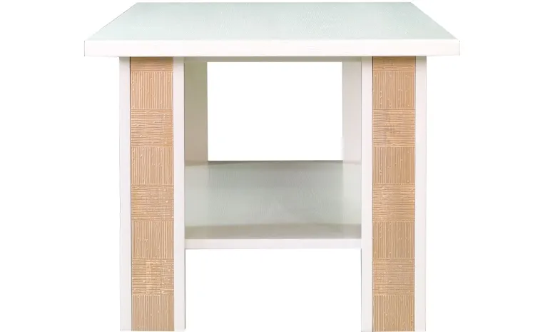 Стол журнальный «Тунис» П6.343.0.11 (П343.11Ш) - слоновая кость с золочением