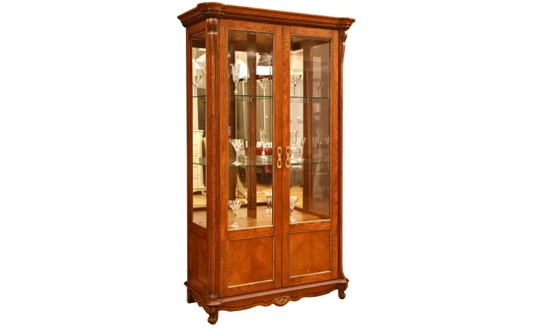 Шкаф с витриной «Алези» П1.350.0.19 (П350.19) - античная бронза