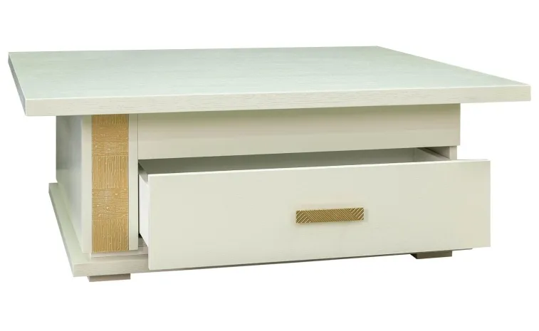 Стол журнальный «Тунис» П343.04Ш - слоновая кость с золочением