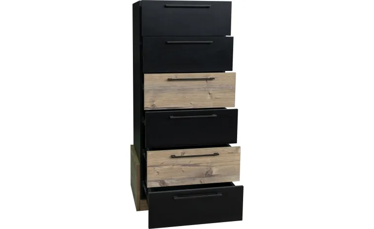 Комод «Гвиана» П631.02 - sale - чёрный+пихта брамберг