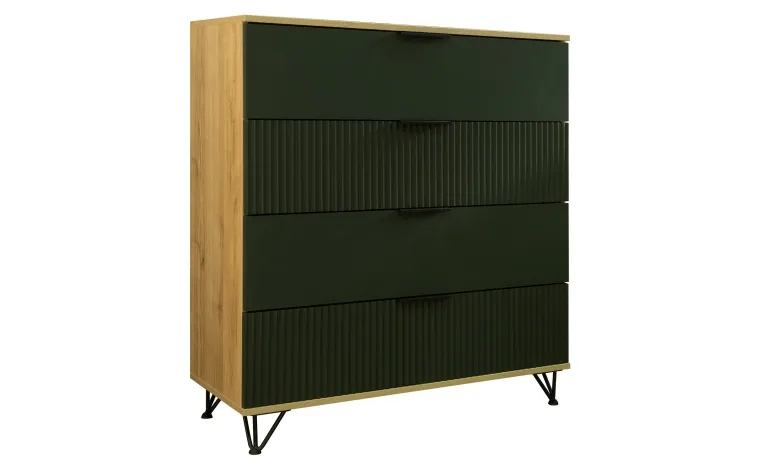 Комод «Рокси» П6.948.1.02 - грин софт+дуб кантри золотой
