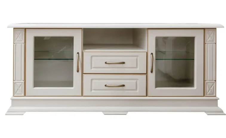 Тумба ТВ «Верди Классик» П1.0487.0.09 - слоновая кость с золочением