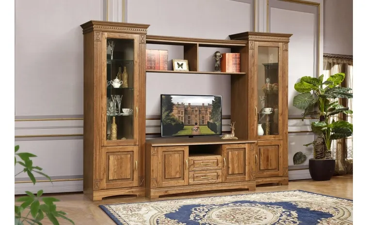 Набор корпусной мебели «Верди Т1» П1.487.0.1Н - дуб рустикаль с патинированием