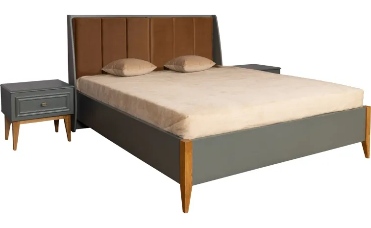 Кровать 2-16 «Дольче» П3.597.1.08 - базальт + дуб рустикаль